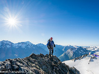 Etwas nördlich des Riedpass erreichen wir den einfachen Blockgrat, der uns zum Balfrin führt. : Balfrin, Bordierhütte SAC