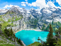 Oeschinensee. : Blüemlisalphorn, Fründenhorn, Oeschinenhorn