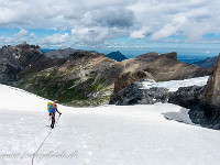 Auf dem Blüemlisalpgletscher. : Blüemlisalphorn, Fründenhorn, Oeschinenhorn