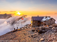 Sonnenuntergang bei der Blüemlisalphütte. : Abendrot, Blüemlisalphütte, Hohtürli, SAC, Sonnenuntergang