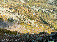 Tief unten winkt die Capanna Campo Tencia. : Campo Tencia, Pizzo Penca, Tenca