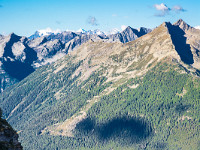 Blick zum Pizzo di Brünesc (rechts) : Campo Tencia