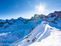 Blick zurück zur Bannalper Schonegg. : Schneeschuhtour Chaiserstuhl