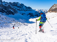Abstieg zur Bannalp. : Schneeschuhtour Chaiserstuhl