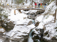 Nun geht's aufwärts durch die imposante Griesschlucht. : Schneeschuhtour Chistihubel Kiental Griesalp OGH