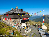 Der Hüttenwart der Capanna Campo Tencia (2140 m) verwöhnt uns mit Tessiner Polenta, Voressen und Tiramisù. : Cresta dei Tre Corni, Pizzo Campo Tencia, Pizzo Crozlina