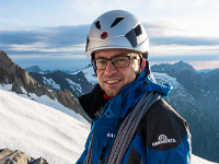 Und das ist Andreas, der Erbarmen mit mir hatte und auf die Tour mitkam. : Dammastock