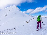 Gipfelhang des Fürstein, um die 30° steil.