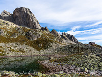 Bergseeschijen (2819 m) mit Bergsee und Bergseehütte. : Bergseehütte - Chelenalphütte, Göscheneralp