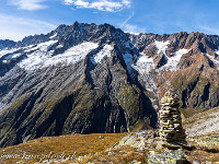 Dammakette, mit dem Schneestock (3608 m) als scheinbar höchste Erhebung. : Bergseehütte - Chelenalphütte, Göscheneralp
