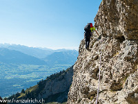 Der Einstieg zum zweiten Turm des Galtigengrats wird durch eine gut kletterbare Rampe gebildet, welche zum Grat hoch führt (3. - 4. Grad). : Andreas, Galtigengrat, Turm 2, Vorstieg