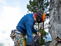 Vom Oberbergpass starten wir unsere Klettertour über die Gastlosen; die Schlüsselstelle wird mit 5c angegeben. : Gastlosen