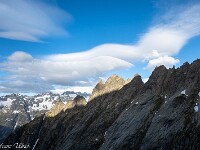 Abendstimmung mit den Gelmerhörnern. : Gelmerhütte, Mittagfluh