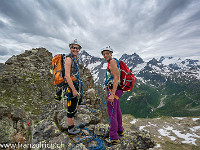 Zwischendurch hat es immer wieder Gehgelände. : Grassen Südwand Kanzelgrat OGH Sutstlihütte 2016