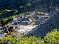 ... in welchem Material abgebaut und aufbereitet wird für den Ersatzneubau der Staumauer Spitallamm. : Grimsel