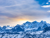 Beim Rosenhorn zeigt sich nochmals ein himmlischer Lichteffekt - heute ist richtig etwas los da oben! : Schneeschuhtour Höch Gumme