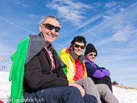 Nach Wochen mit Hochnebel: Fröhliches Wetter, fröhliche Menschen. : Schneeschuhtour Haglere OGH