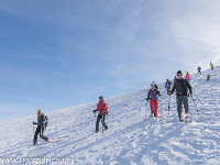 Stiebender Abstieg. : Schneeschuhtour Haglere OGH