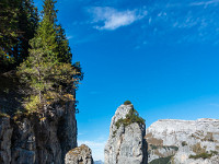 Imposante Felstürme und -nadeln am Pfaffen. : Hexensteig, Zigerweg