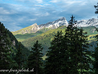 Wir fahren also weiter ins Rosenlaui und beginnen unseren Aufstieg Richtung Engelhornhütte. Schöne Licht- und Wolkenstimmung am Schwarzhoren und Wildgärst. : Kingspitz Engelhörner