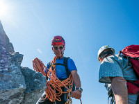 Das Seil kann wieder versorgt werden : Haggenspitz Kleiner Mythen