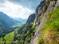 Eine schöne Abendtour bietet der Klettersteig durch die Fürenwand in Engelberg. Er ist mit K4 bewertet und führt durch eine 500 m hohe Felswand. : Klettersteig Fürenwand Engelberg