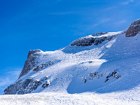 Blick zurück zum Gipfel des Lauchernstock (2639 m). : Schneeschuhtour Lauchernstock