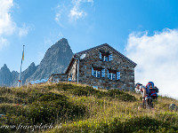 Leutschachhütte (2209 m) und Mäntliser (2875 m). : Mäntliser