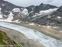 Der Glacier de Tré la Tête wird seit ein paar Jahren nicht betreten, da der Hüttenweg infolge Gletscherschwundes verlegt werden musste. : Glacier de Tré la Tête, Gletscher