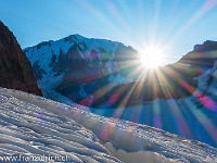 Sonnenaufgang am Mont Blanc. : Glacier de Tré la Tête, Mont Blanc, Sonnenaufgang