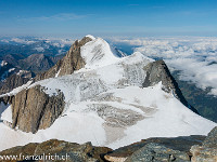 Blick zurück zu den ersten drei Gipfeln der Dômes du Miage. : Dômes de Miage, Gipfel, Gletscher