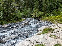 Auf dem selben Weg laufe ich zurück zur Spittelmatte, dort aber rechts weg entlang des Schwarzbaches durch die Schlucht hinunter ins Gasteretal zum Hotel Waldhaus. : Obers Tatelishore 2026