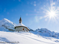 Kapelle mit dem Druesberg im Hintergrund. : Biet, OGH, Piet, Schneeschuhtour