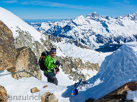 Bei der Giuv-Lücke : Schneeschuhtour Etzlihütte Piz Giuf Franz Grüter