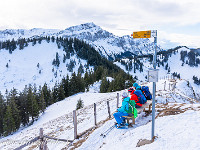 Auf dem Gipfel, im Hintergrund das Mittaggüpfi. : Rägeflüeli, Schneeschuhtour Regenflüeli