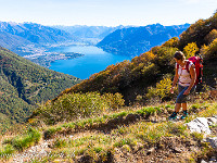 Im Aufstieg zum Rifugio Al Legn, hoch über dem Lago Maggiore. : Capanna Al Legn, Gridone