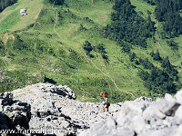 Tiefblick : Klettersteig Rigidalstock Engelberg 2015 mit Simon