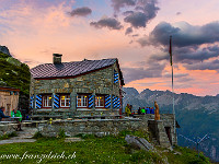 Abendstimmung bei der Salbithütte SAC. : Rohrspitzli, Salbithütte