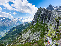 Bei der Bandlücke, Blick zum Lochberg, Dammakette und Salbitschijen. : Rohrspitzli, Salbithütte