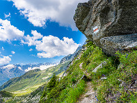 Wanderweg zwischen Bandlücke und Salbithütte. : Rohrspitzli, Salbithütte