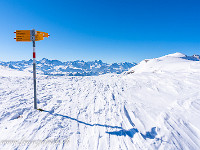 Links könnten wir weiter zum Schwarz Stöckli, nach rechts gehts zum Schilt. : Schneeschuhtour Schilt