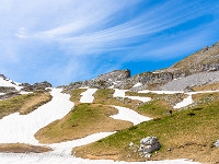 Blick zurück zum Gipfel des Hengst; wunderbare Wolkenformationen zieren den Himmel. : Entlebuch, Schrattenfluh