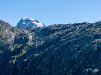 Mit jedem Höhenmeter tauchen neue Gipfel auf, wie hier der Galenstock. : Grimselpass, Sidelhorn