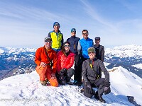 Gipfelfoto auf dem P. 2435. : Schneeschuhtour St. Antönien