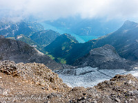 Blick nach Norden über den Chesselfirn zum Urnersee (Vierwaldstättersee). : Uri Rotstock