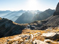 Blick zurück zum Passo die Gagnone mit den zwei Seelein. : Via Alta Verzasca 2025