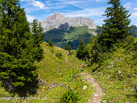 Beim Abstieg zur Alp Wannelen, im Hintergrund die Schächentaler Windgällen. : Unterschächen, Wannelen, Wäspensee