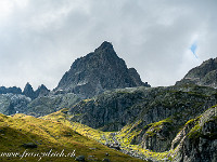 Blick zurück zum Wendenhorn (3023 m). Es war eine super schöne Kletterei - danke Stefan! : Wendenhorn