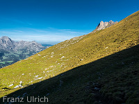 Schiefe Ebene und ein Wanderer... : Wissberg Rugghubelhütte Engelberg