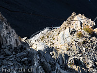 Schlüsselstelle: Eine 30 m hohe Leiter. Bei Bedarf könnte ein Klettersteig-Set diese Stelle entschärfen : Wissberg Rugghubelhütte Engelberg